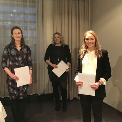 Á myndinni frá vinstri eru: Kristján Ari Sigurðsson, Kateryna Hlynsdóttir, Anna Kristín Kristinsdótt…